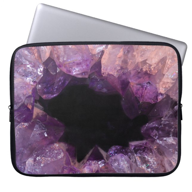 Lila Ametyst Laptop Fodral (Framsidan)