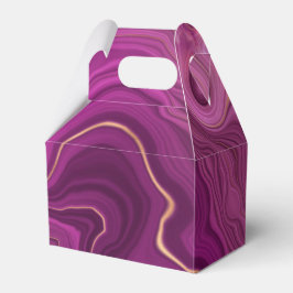 Lila Ametyst och Guld Abstrakt Agate Presentaskar