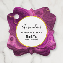 Lila Ametyst och Guld Abstrakt Agate Tack Gåvor Etiketter