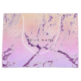 Lila Ametyst Pech Ombre Marble Metallic Heart