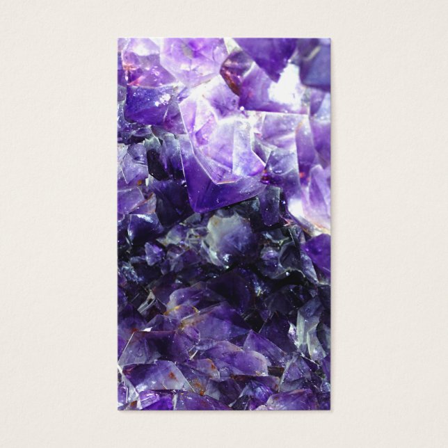 Lila ametyst visitkort (Framsidan)