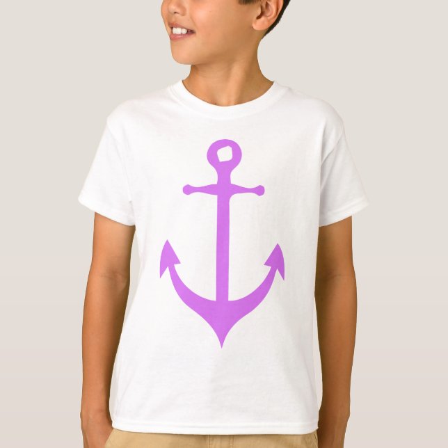 Lila Anchor Art T Shirt (Framsida)