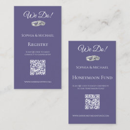 Lila and White- We Do-Bröllop Ringar-Registry- Visitkort