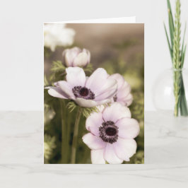 Lila Anemones Note Kort