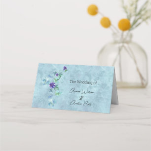 Lila Anemones och Greenery Namn Place Card Placeringskort