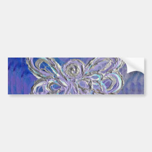 Lila Angel Bumper Sticker Bildekal