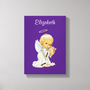 Lila Angel för utdraget Kanvastryck