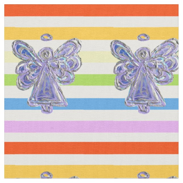 Lila Angel Rainbow Rand Fabric Art Material Tyg (Närbild)