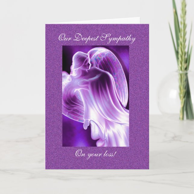 Lila Angel Sympathy Kort (Framsida)