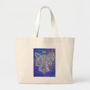 Lila Angel Tote Bag Jumbo Tygkasse