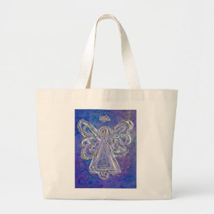 Lila Angel Tote Bag Jumbo Tygkasse