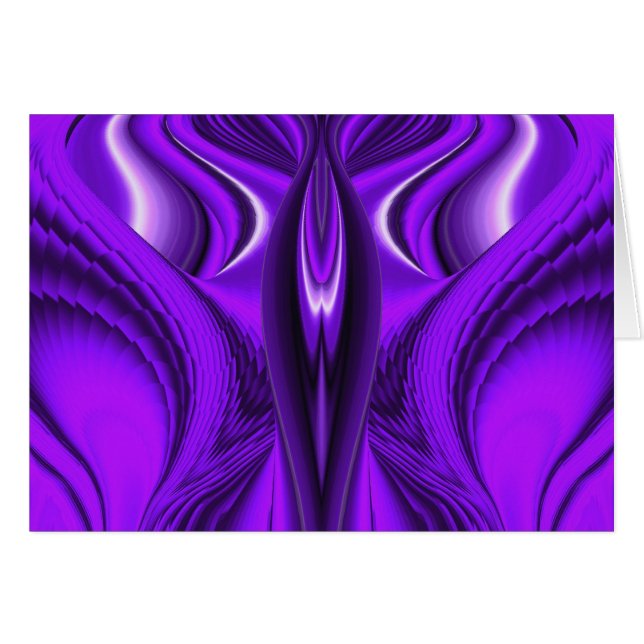 Lila Angel Vingar Hälsningskort (Framsidan Horizontal)