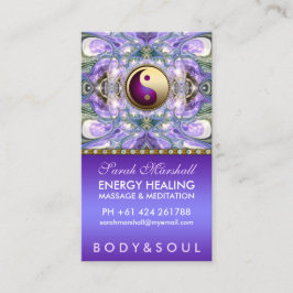 Lila Angelic Energy Healise Holistic New Age Visitkort