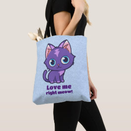 Lila Anime Cat Vector Art Blue Tygkasse
