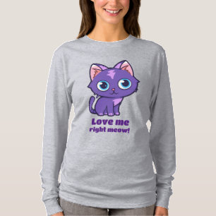 Lila Anime Cat Vector Art T Shirt