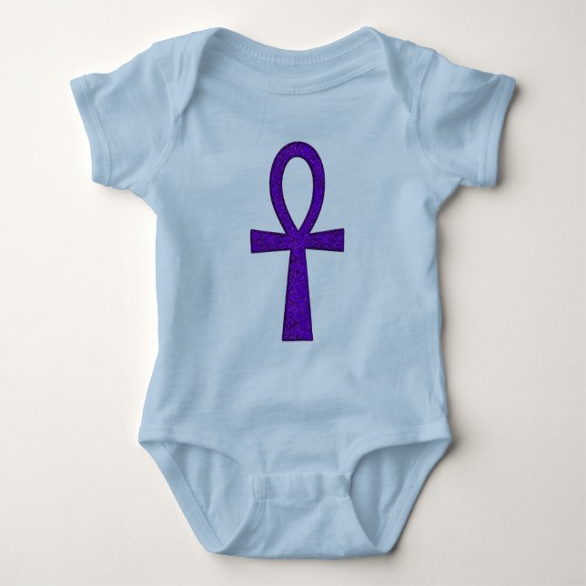 Lila Ankh Baby Tee Shirt (Framsida)
