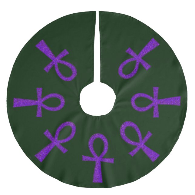 Lila Ankh Julgransmatta Borstad Polyester (Framsidan)