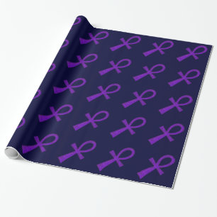 Lila Ankh Wrapping Papper Presentpapper