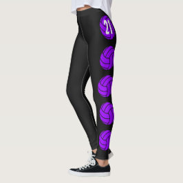 Lila Anpassade Volleyball Leggings