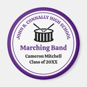 Lila Anpassningsbar Marching Band Keepsak Magnet