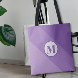 Lila Anpassningsbar Monogram Tygkasse