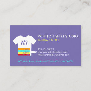 Lila Anpassningsbar T-Shirts Bags Clothing Visitkort