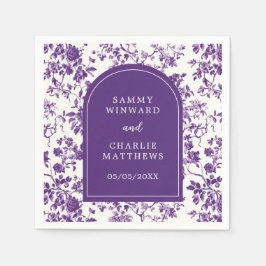 Lila Antique Chinoiserie Bröllop Pappersservett