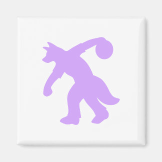 Lila Antropomorf Hund Bowling Magnet 0002