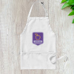 Lila Apple-emblem Design Fruit Älskare Förkläde<br><div class="desc">Cook, hantverk eller trädgård i stil med denna platta som har en färglös äppelmärkning. Perfekt för lärare, matkockar, älskare, hemkockar och alla som har roligt och bära i köket ger den här plattan en trevlig beröring åt all verksamhet. Den pulserande äppelgrafiken främjar ett friskt liv och ger en ny, lekfull...</div>