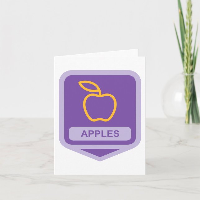 Lila Apple-emblem Design Fruit Älskare Kort (Skapare uppladdad)