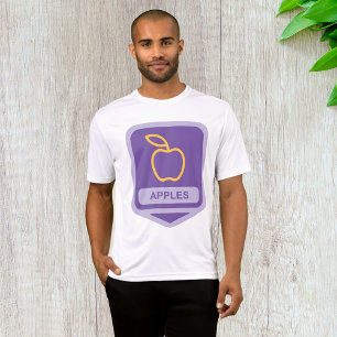 Lila Apple-emblem Design Fruit Älskare T Shirt