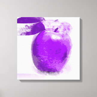 Lila Apple-målning #2 - Omslagen arbetsyta Canvastryck