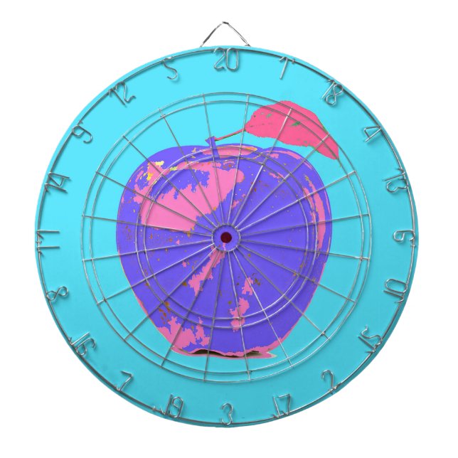 Lila Apple Pop Art Darttavla (Framsidan)