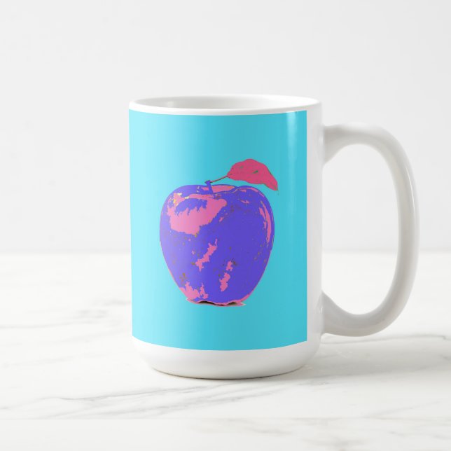Lila Apple Pop Art Kaffemugg (Höger)