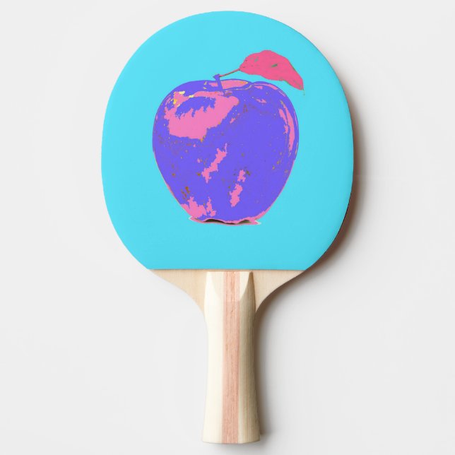 Lila Apple Pop Art Pingisracket (Framsidan)