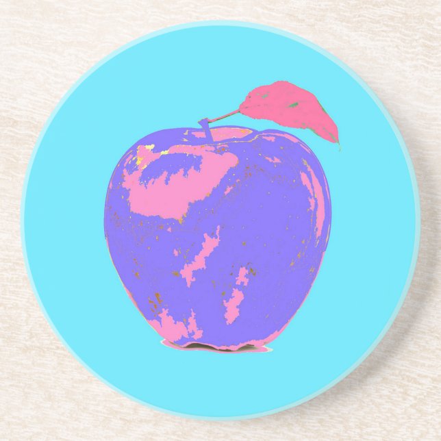 Lila Apple Pop Art Underlägg (Framsidan)