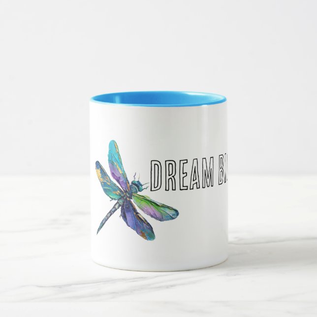 Lila Aqua Dragonfly Dream Mugg (Center)
