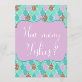 Lila Aqua Sjöjungfru Baby Shower-inbjudan för spel Inbjudningar