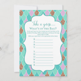 Lila Aqua Sjöjungfru Baby Shower-inbjudan för spel Inbjudningar