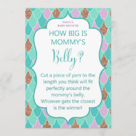 Lila Aqua Sjöjungfru Baby Shower-spelinbjudan Inbjudningar