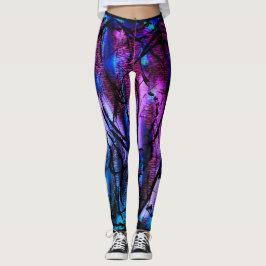Lila Aqua Tiger Ocean Storm Leggings