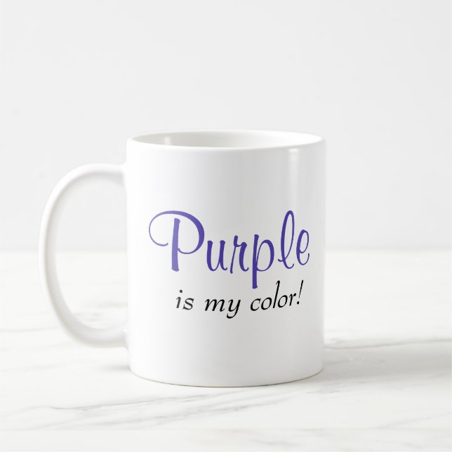 Lila Är Min Färg Citat Kaffemugg (Vänster)