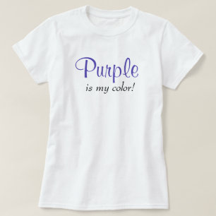 Lila Är Min Färg Söt Typografi Tjej Citat T Shirt