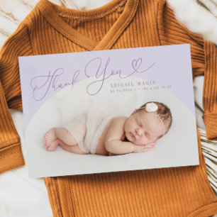 Lila Arch Ram Tack Yoy Birth Notice Meddelande