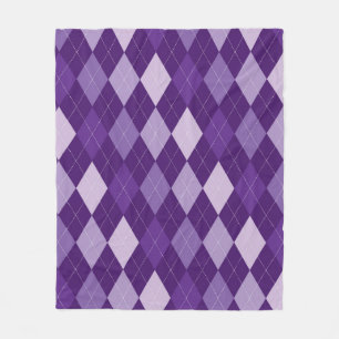 Lila argyle mönster fleecefilt