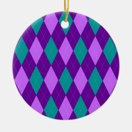 Lila Argyle Ornament