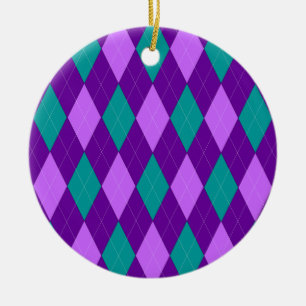 Lila Argyle Ornament