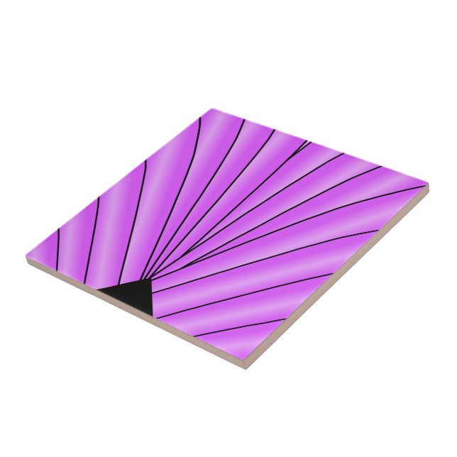 Lila Art Deco-design Kakelplatta (Sidan)