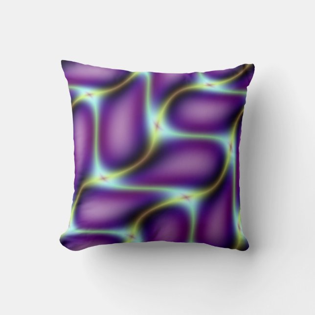 Lila Art Deco-design Kudde (Framsida)