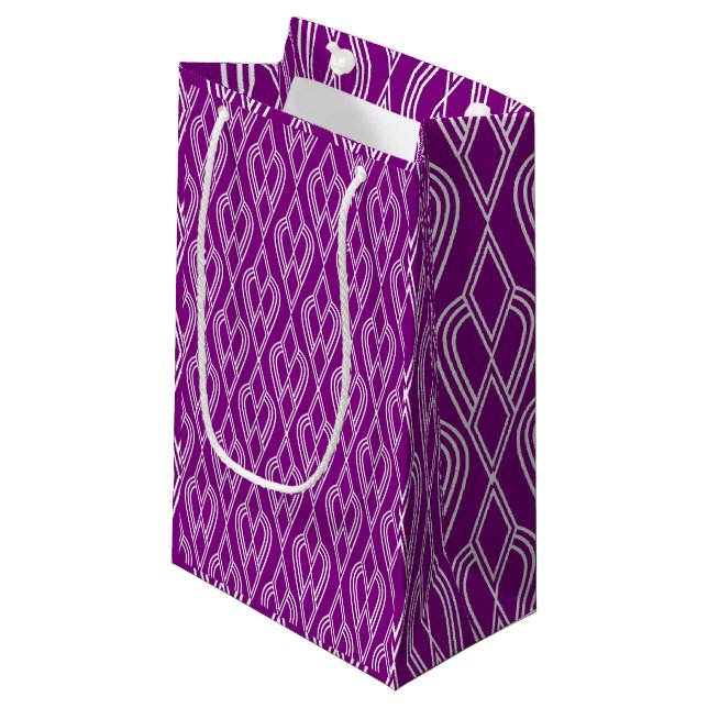 Lila Art Deco Flowersängar (Framsidan Vinklad)